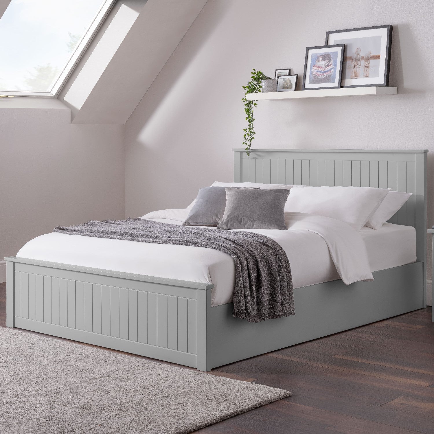 Elysian Ottoman Bed Frame Light Grey-Better Bed Company