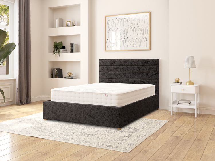 Switzer Velvet Ottoman Bed