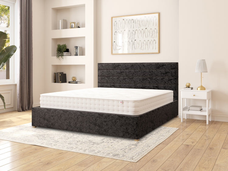 Switzer Velvet Ottoman Bed