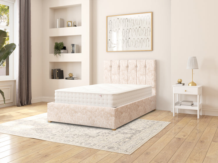 Ederle Velvet Ottoman Bed