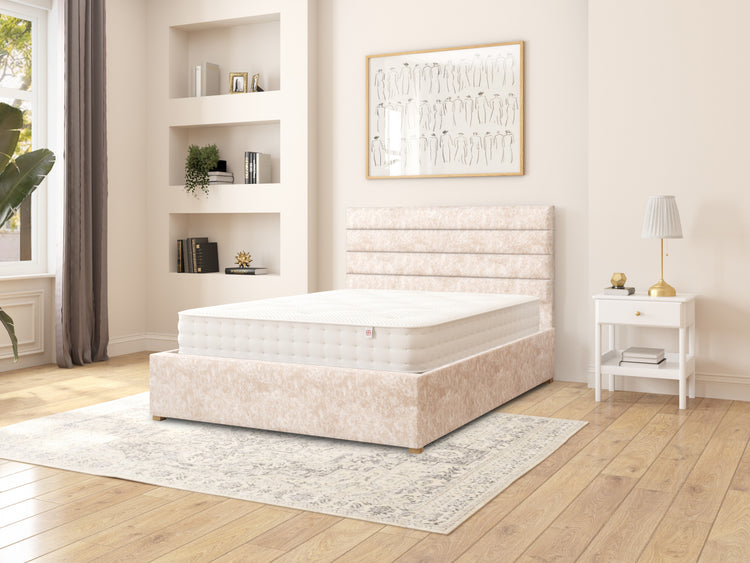 Switzer Velvet Ottoman Bed