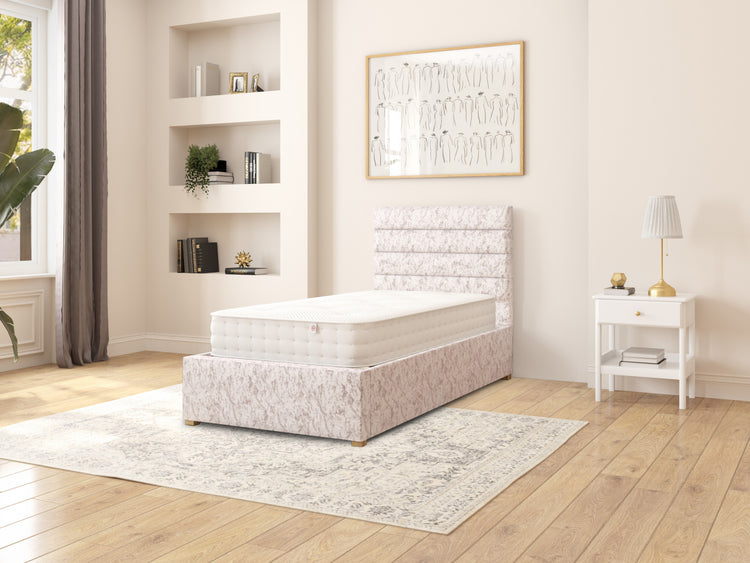 Switzer Velvet Ottoman Bed