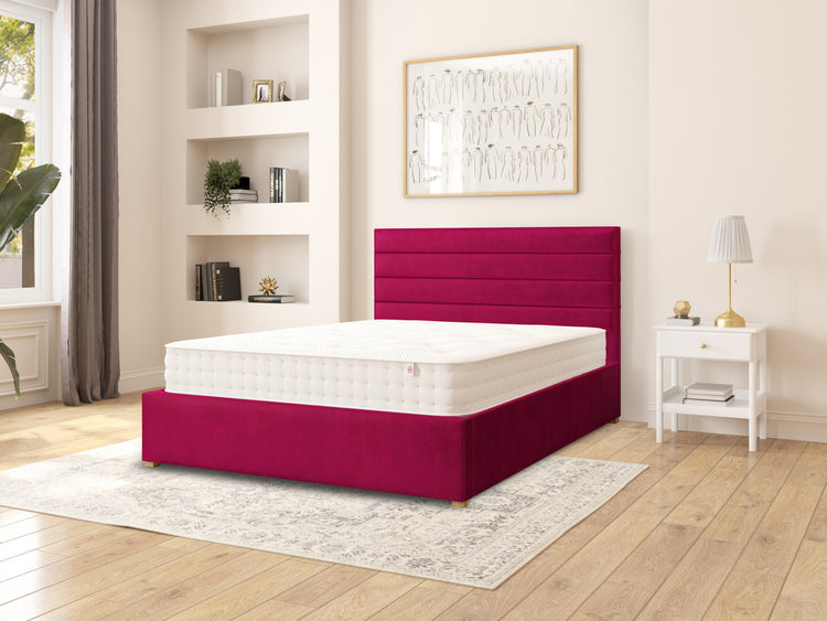 Switzer Velvet Ottoman Bed