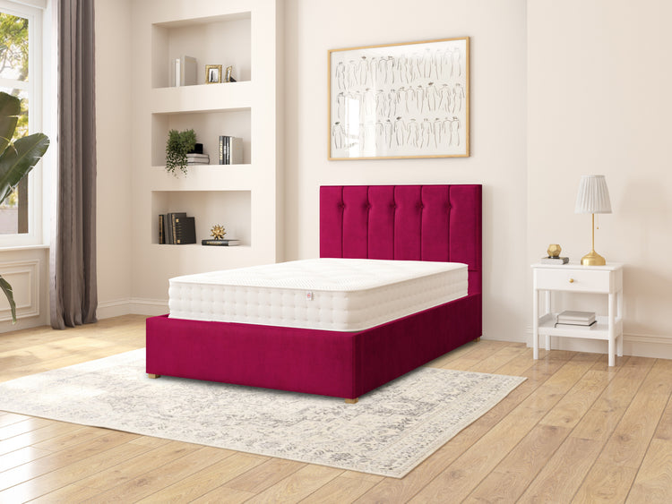 Ederle Velvet Ottoman Bed