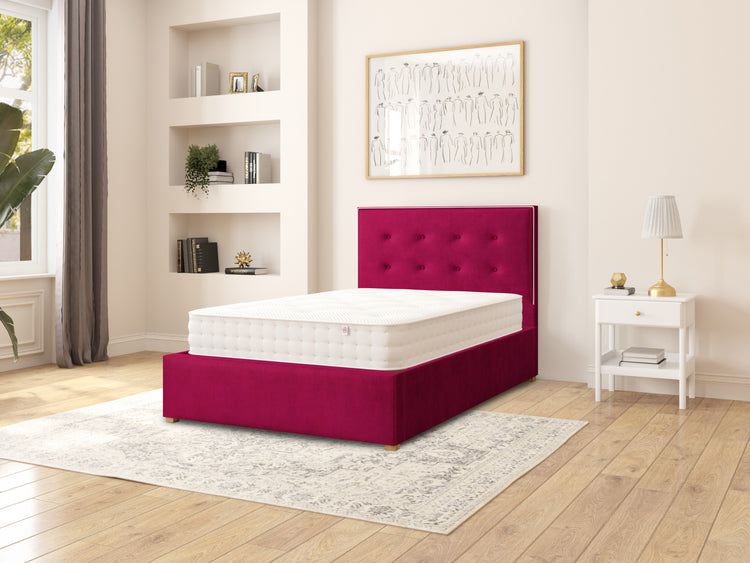 Edwards Velvet Ottoman Bed