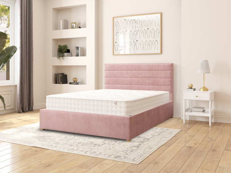 Switzer Velvet Ottoman Bed