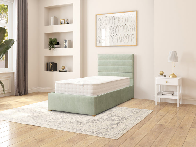 Switzer Velvet Ottoman Bed