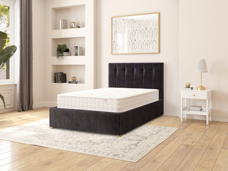 Ederle Velvet Ottoman Bed