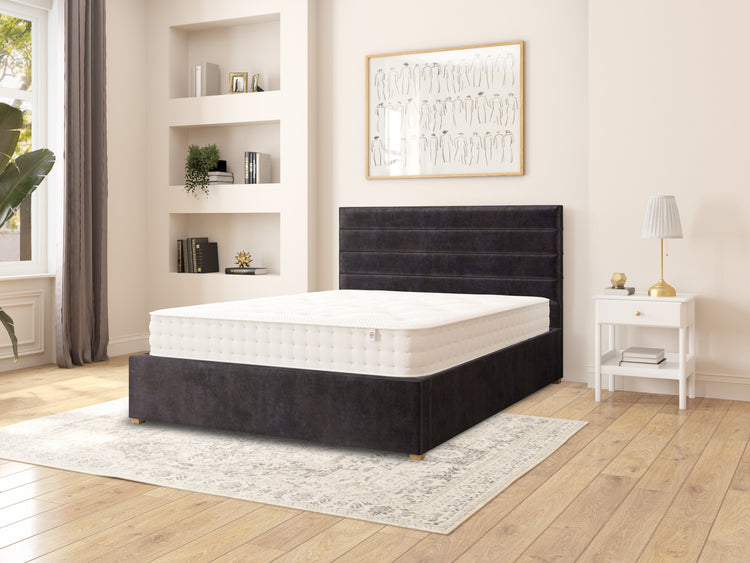 Switzer Velvet Ottoman Bed