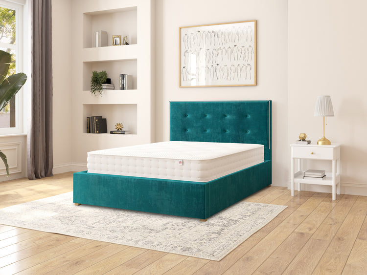 Edwards Velvet Ottoman Bed