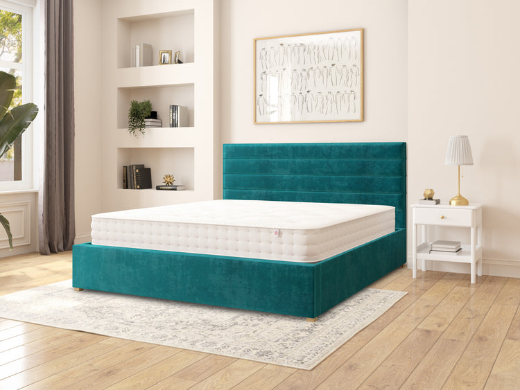 Switzer Velvet Ottoman Bed