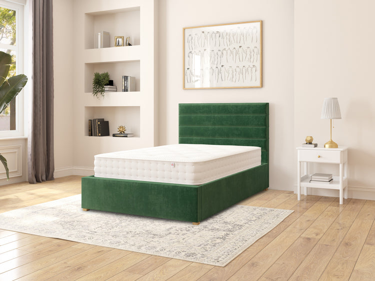 Switzer Velvet Ottoman Bed