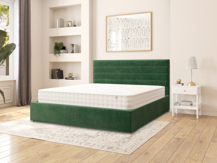 Switzer Velvet Ottoman Bed