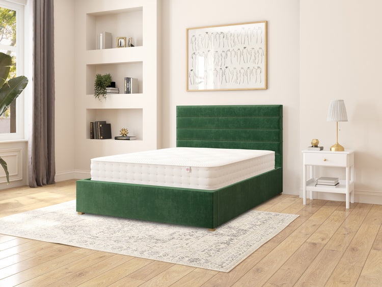 Switzer Velvet Ottoman Bed