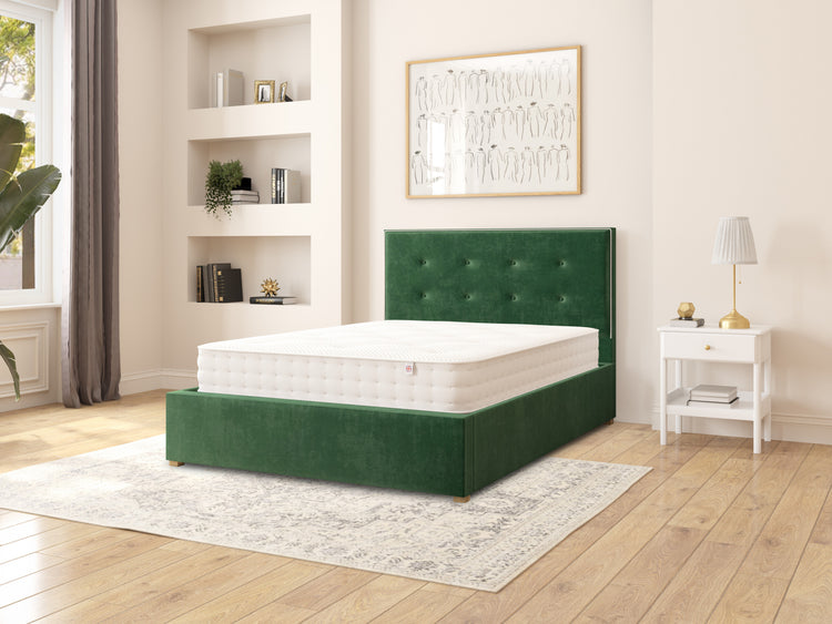 Edwards Velvet Ottoman Bed