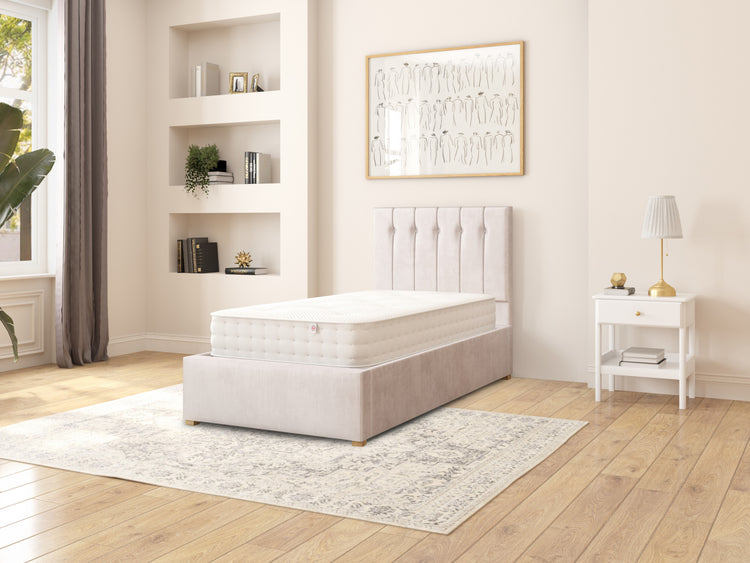 Ederle Velvet Ottoman Bed