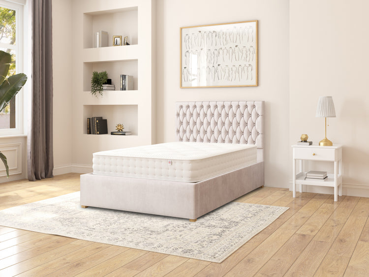 Rand Velvet Ottoman Bed