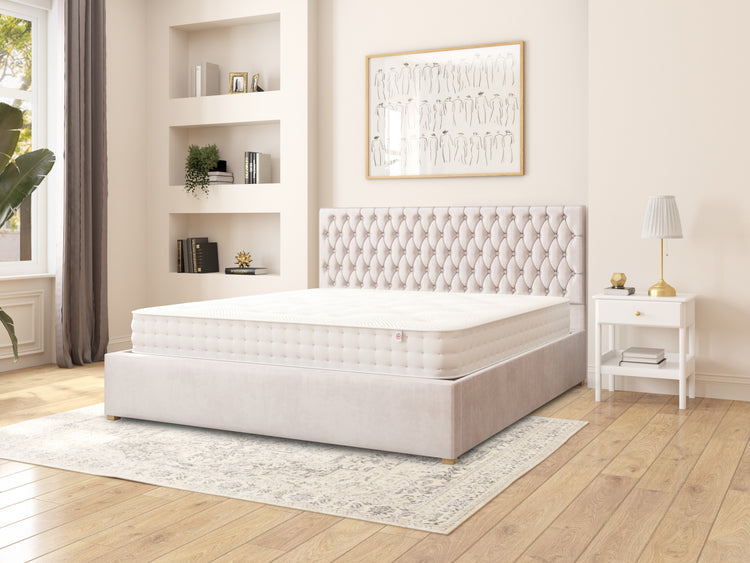 Rand Velvet Ottoman Bed