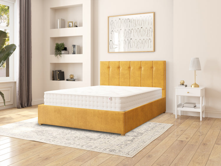 Ederle Velvet Ottoman Bed