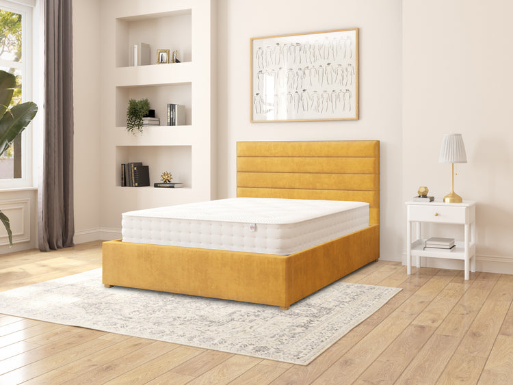 Switzer Velvet Ottoman Bed