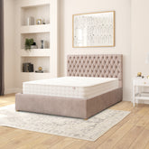 Rand Velvet Ottoman Bed