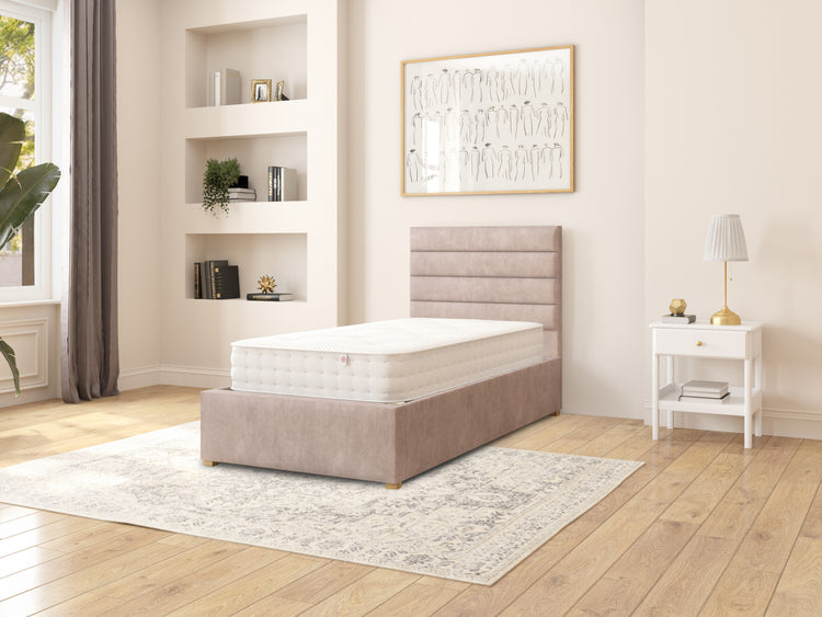 Switzer Velvet Ottoman Bed