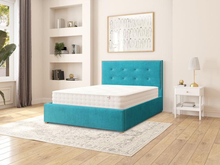 Edwards Velvet Ottoman Bed