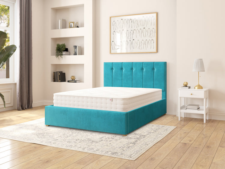 Ederle Velvet Ottoman Bed