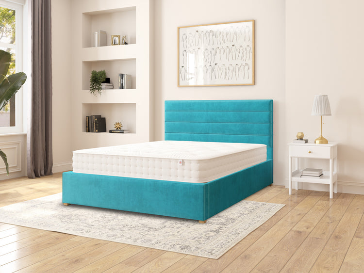 Switzer Velvet Ottoman Bed