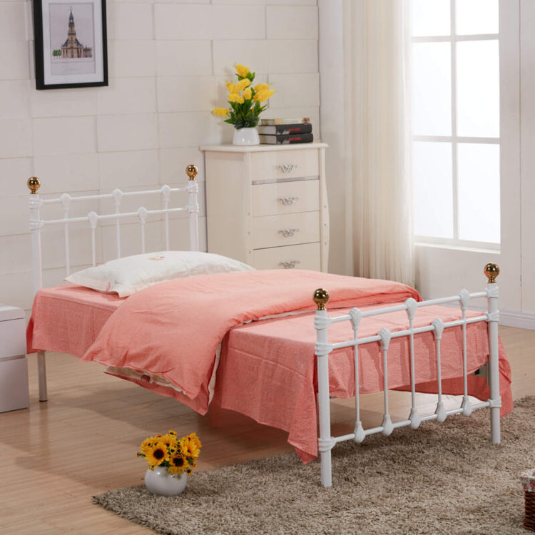 Heartlands Rochelle Metal Bed-Single White-Better Bed Company