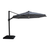 Maze Aramis Solar LED 3.5m Round Rotating Cantilever Parasol Charcoal Grey-Better Bed Company