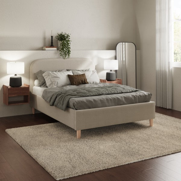 GFW Florence Boucle Ottoman Bed Stone-Better Bed Company