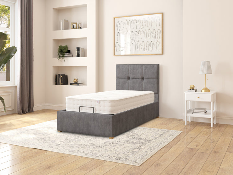 Aspire Caine Velvet Ottoman Bed