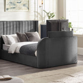 Julian Bowen Clara Side Lift Ottoman TV Bed Dark Grey-Better Bed Company