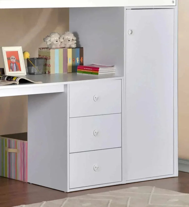 Flintshire Furniture Dakota High Sleeper White Drawers And Wardrobe-Better Bed Company