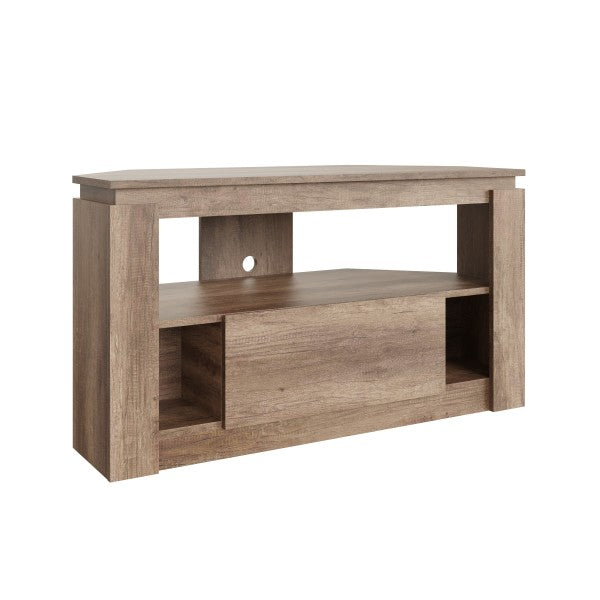 GFW Canyon Oak Corner TV Unit Drawer Closed-Better Bed Company