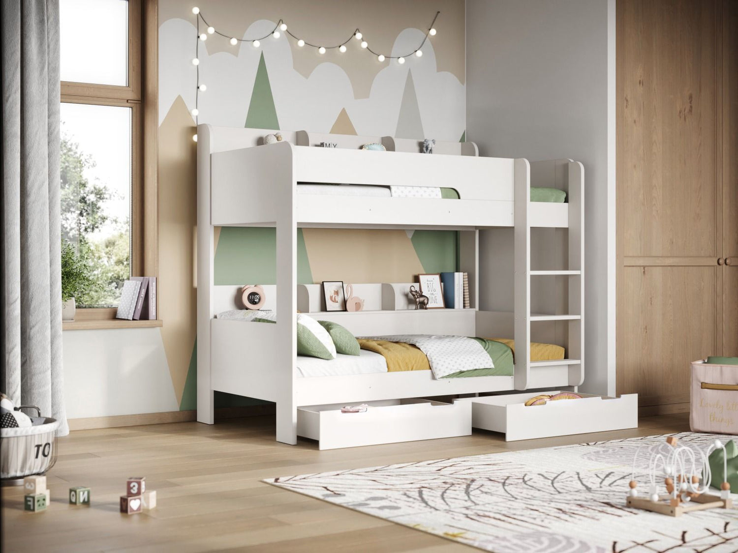 Kids Bunk Beds Harriet Storage Bunk Bed White-Better Bed Company