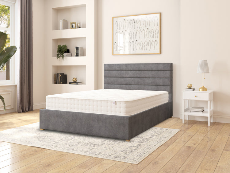 Switzer Velvet Ottoman Bed