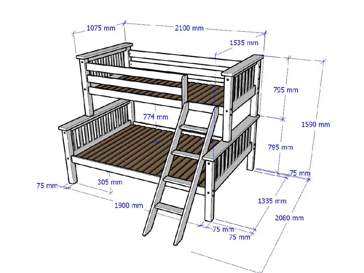 Wholesale Beds Triple Bunk Bed-Better Bed Company