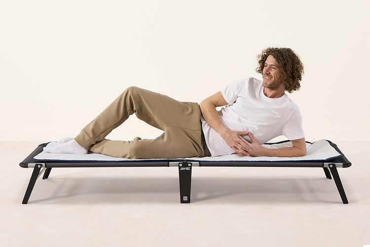 Jay-Be Lite Folding Bed with e-Fibre™ Insulator Pad Person Lay Down-Better Bed Company