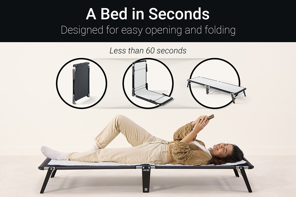 Jay-Be Lite Folding Bed with e-Fibre™ Insulator Pad Design Sheet-Better Bed Company