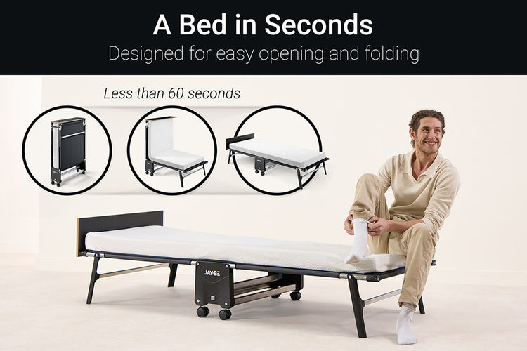 Jay-Be Rollaway Folding Bed with Memory Mattress Folding Spec-Better Bed Company