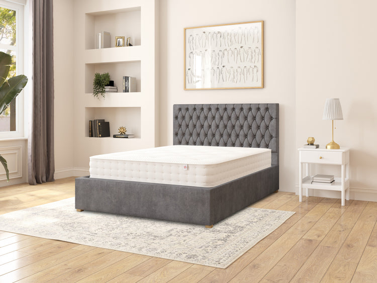 Aspire Monroe Velvet Ottoman Bed