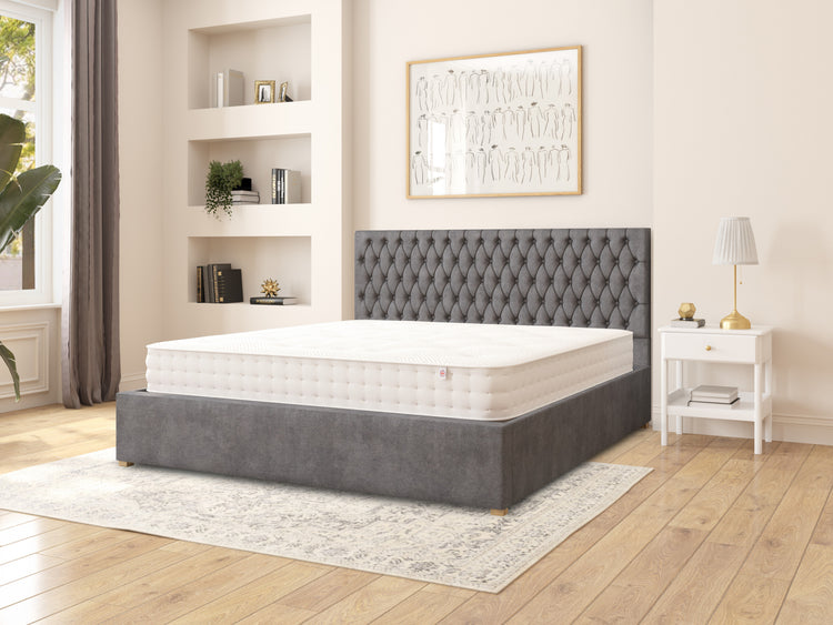 Aspire Monroe Velvet Ottoman Bed