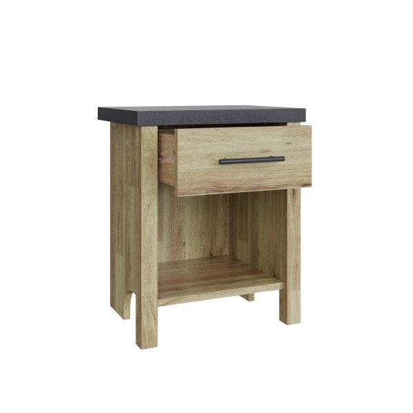 GFW Cascina 1 Drawer Bedside Table Open-Better Bed Company