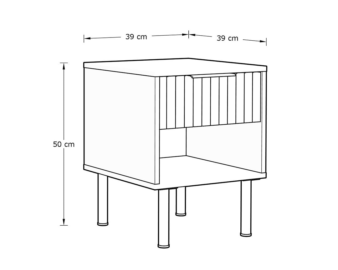 GFW Nervata Lamp Table Dimensions-Better Bed Company