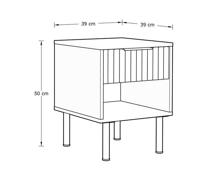 GFW Nervata Lamp Table Dimensions-Better Bed Company