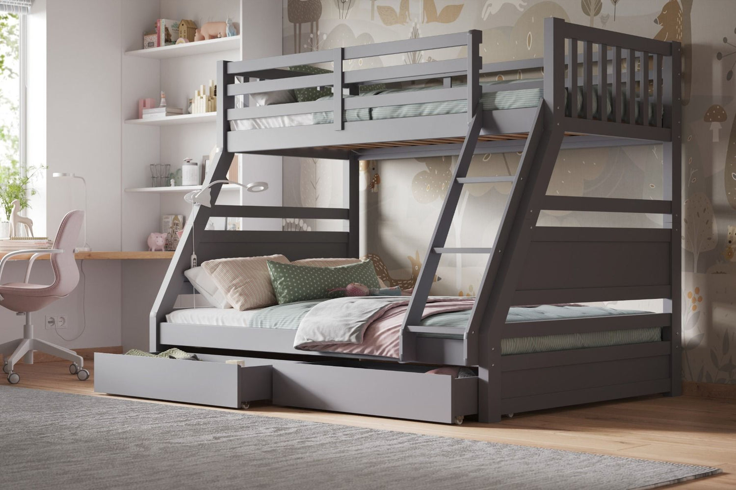 Better Triple Bunk Bed Grey-Better Bed Company