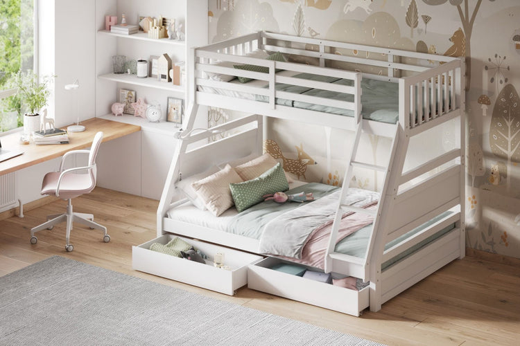 Better Triple Bunk Bed White From Top-Better Bed Company