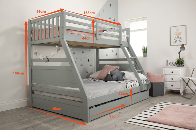 Better Triple Bunk Bed Dimensions-Better Bed Company